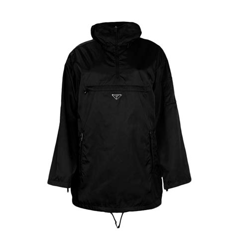 black nylon prada anorak|prada black down jacket.